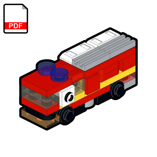 LEGO Micro Firetruck MOC – PDF Building Instructions