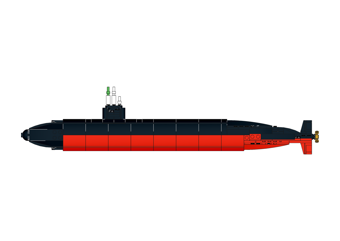 MOC LEGO du sous-marin USS Los Angeles - Fichiers numériques