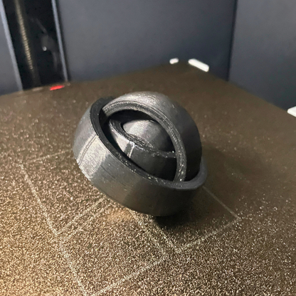 Rotujúce krúžky Fidget – 3D tlačená transformujúca sa guľa s krúžkom