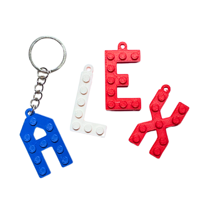 Brick-Style Letter Keychain [3D Printed]