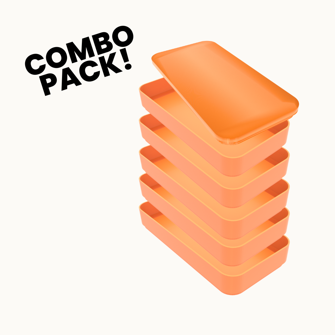 COMBO PACK – 5× Half-Size 3D Printed Sorting Trays with Lid