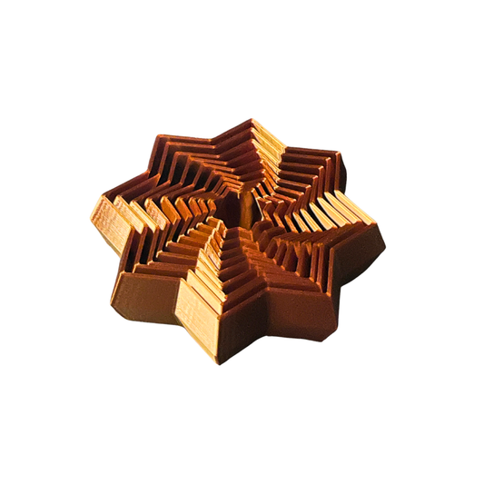 8-Point Star Fidget Toy – 3D Printed Stress-Relief Toy