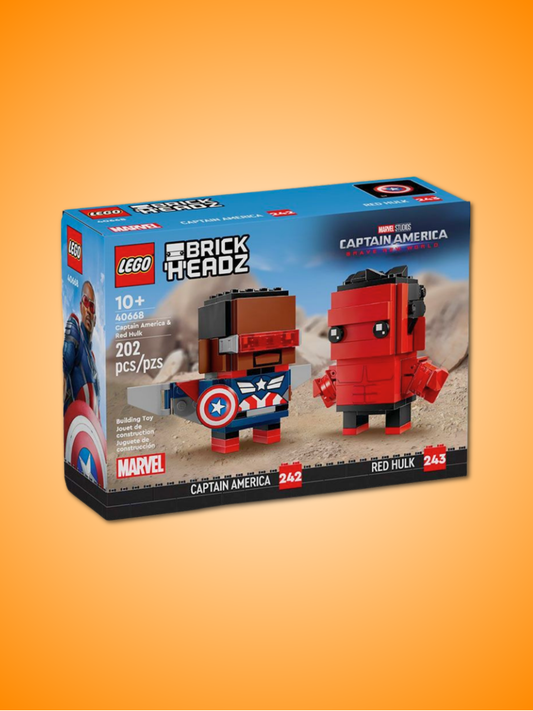 LEGO® Brickheadz 40668 Marvel Captain America & Red Hulk