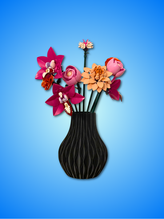 AMALFI - Vase à fleurs en briques - Vase d'exposition pour fleurs botaniques LEGO