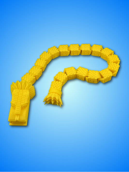 Quetzalcoatl Feathered Serpent Flexible Dragon - 3D Printed PLA | Aztec & Maya Inspired