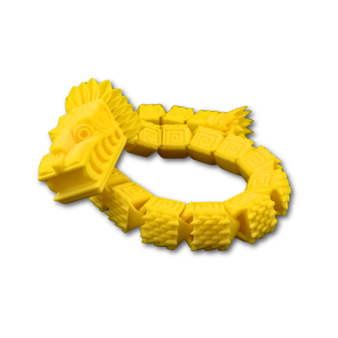 Quetzalcoatl Feathered Serpent Flexible Dragon - 3D Printed PLA | Aztec & Maya Inspired