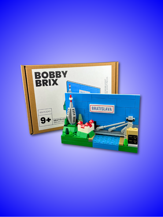 LEGO Bratislava Brickcard Building Kit - Bratislava Souvenir Gift Idea