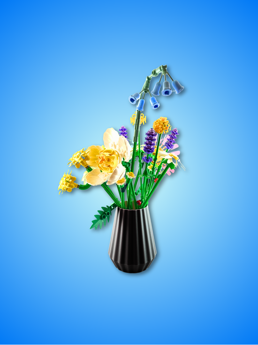 DAISY Compact Display Vase for Small LEGO Botanical Flowers - 3D Printed PLA
