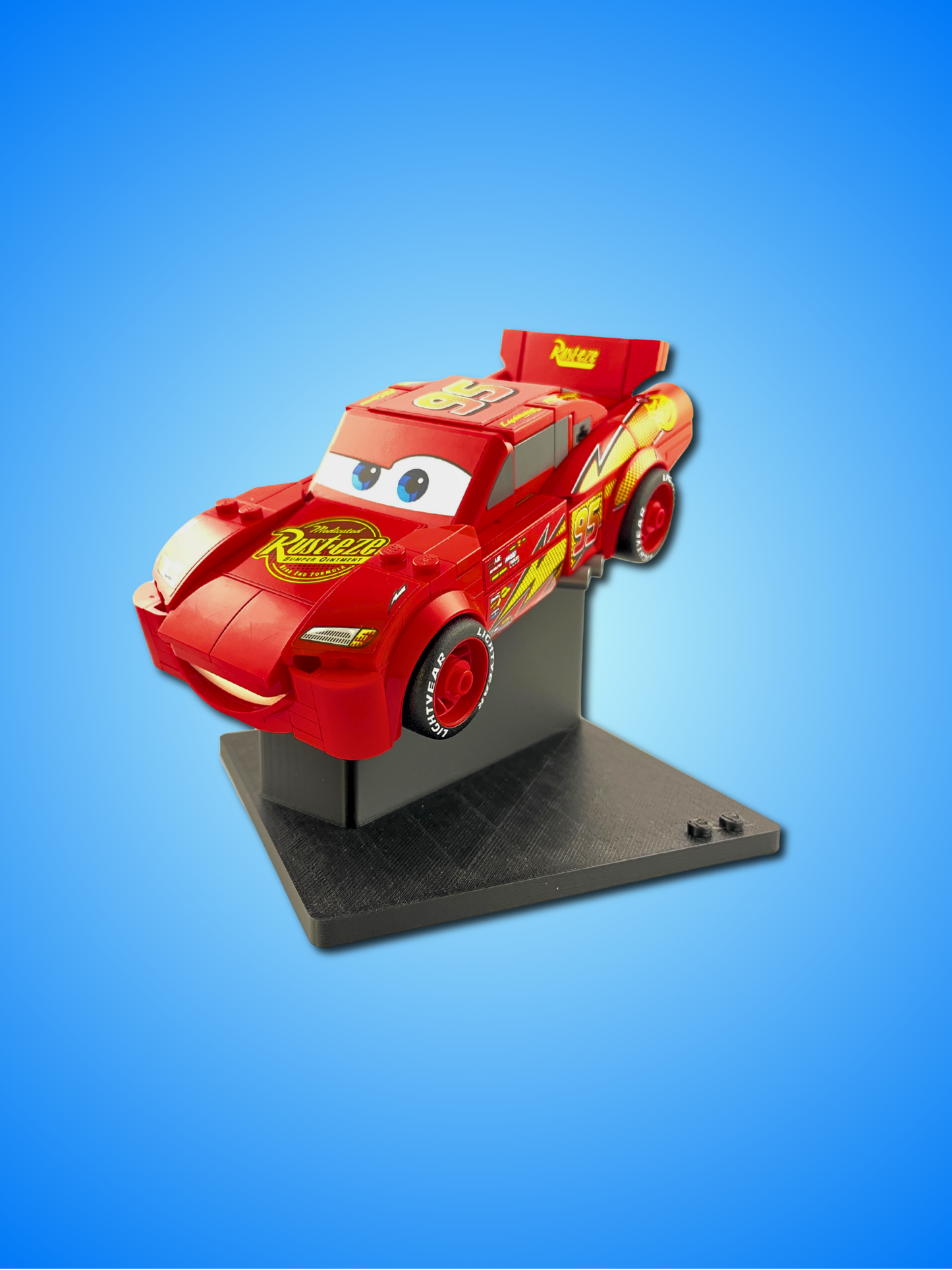 Large Display Stand for LEGO Speed Champions & Car Models - 3D Printed PLA | With or Without Minifigure Studs