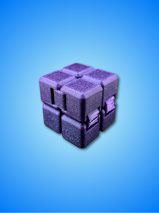 Folding Fidget Cube - 3D Printed PLA | Folds Flat with One Hand | Pocket Stress Relief Toy