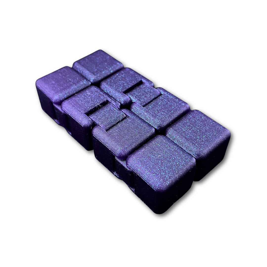 Skladacia Fidget kocka – 3D tlačený PLA | Skladá sa naplocho jednou rukou | Vrecková hračka na úľavu od stresu