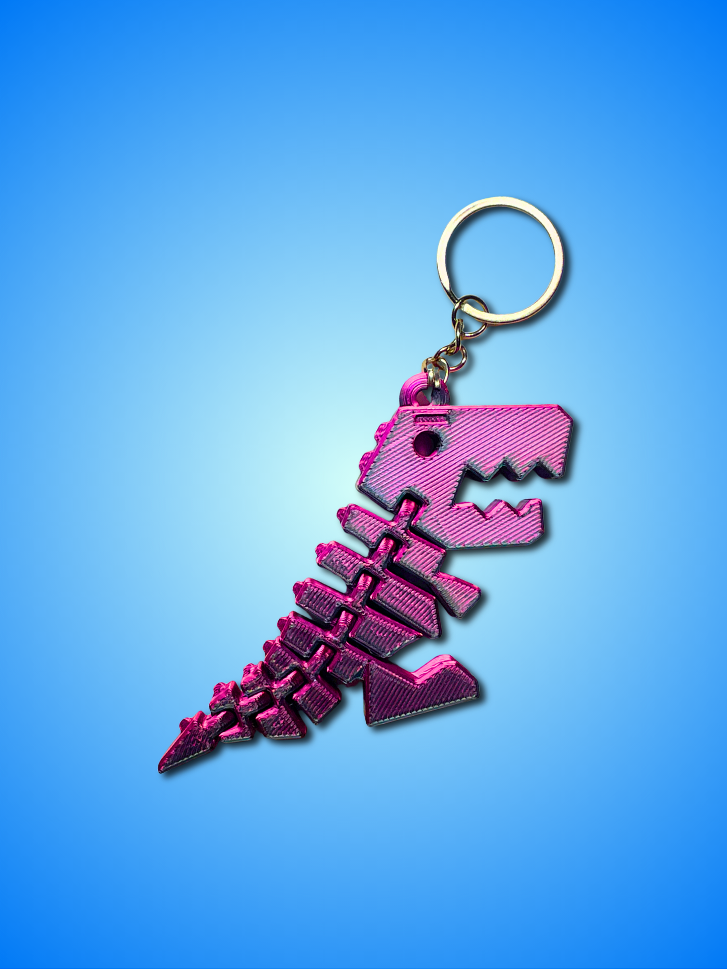 Porte-clés Dinosaure T-Rex Articulé Flexible - PLA Imprimé en 3D | Fabriqué sur Commande