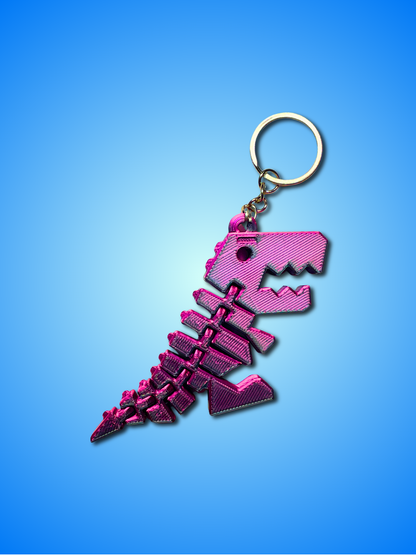 Porte-clés Dinosaure T-Rex Articulé Flexible - PLA Imprimé en 3D | Fabriqué sur Commande
