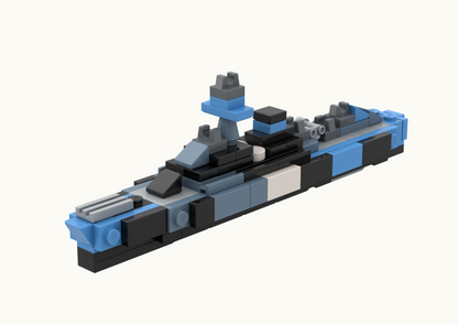 ORP Blyskawica Destroyer - LEGO® MOC - Building Instructions