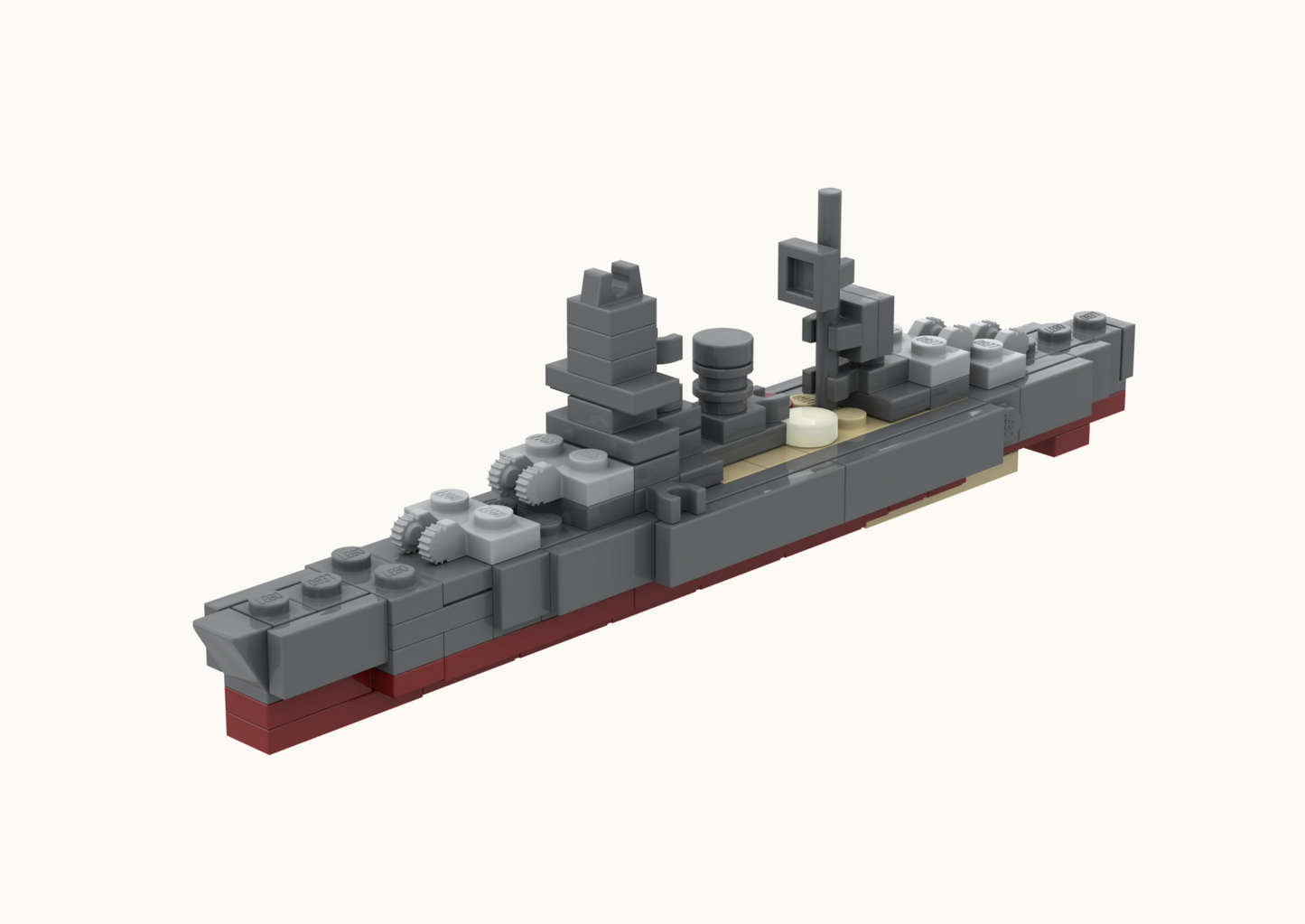 LEGO cuirassé IJN Nagato MOC – Instructions de construction PDF