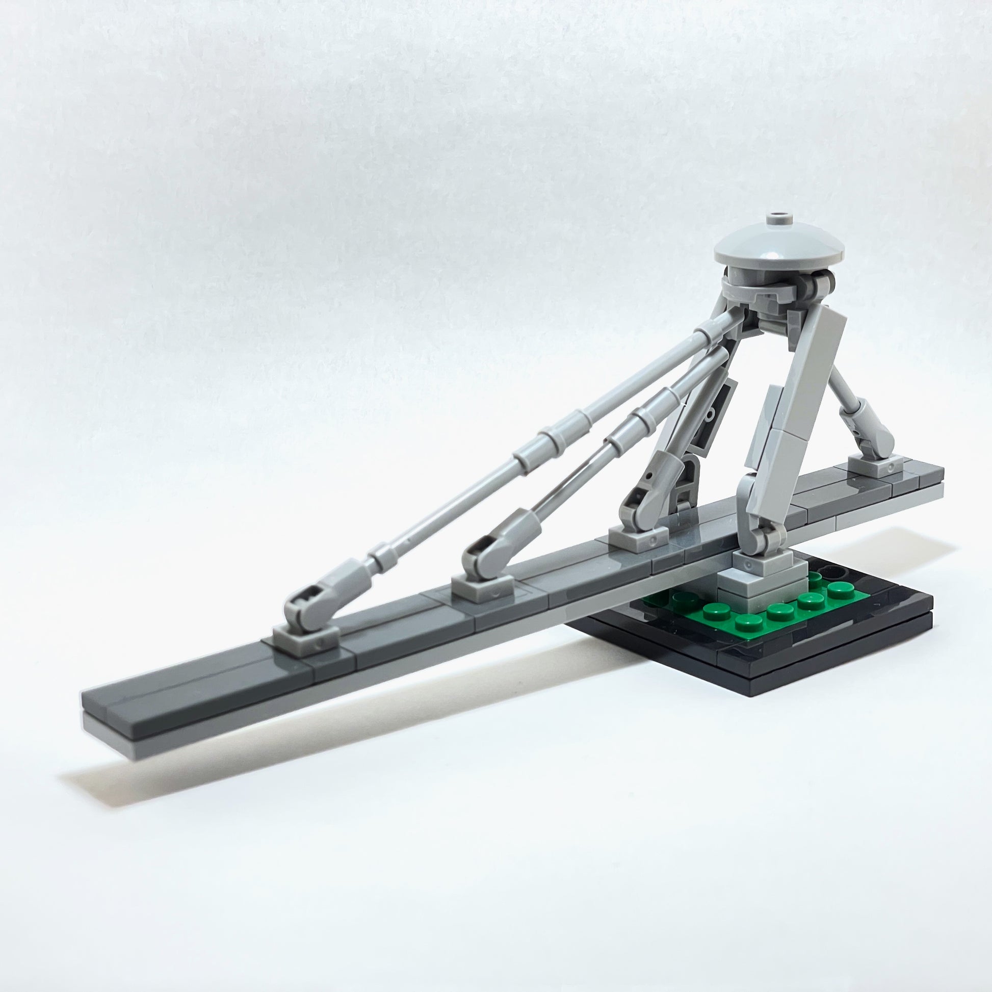Model of the SNP Bridge made from building blocks on a white background