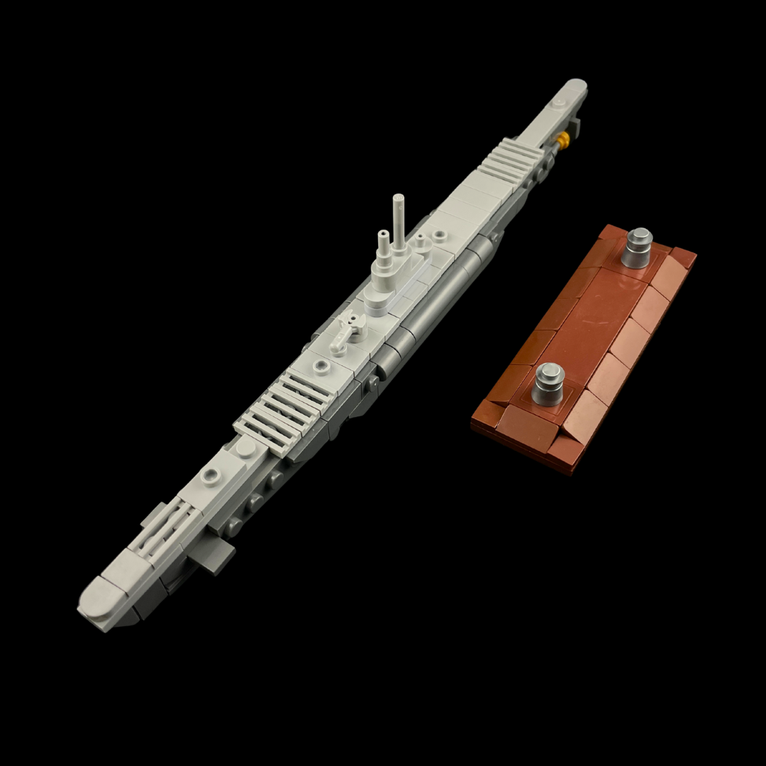 Stavebnica ponorky U-995 Type VIIC - mierka 1:260, Gobricks MOC Kit