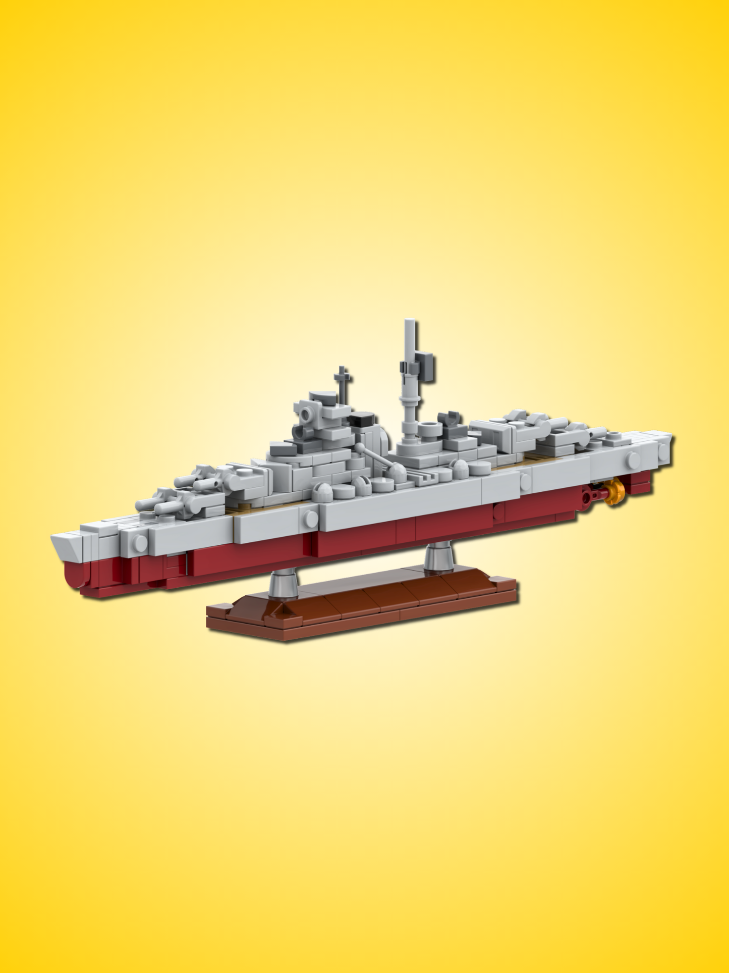 Kit de construction du cuirassé Bismarck - Kit GoBricks MOC à l'échelle 1:1000