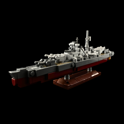 Tirpitz Battleship Building Kit - 1:1000 Scale GoBricks MOC Kit