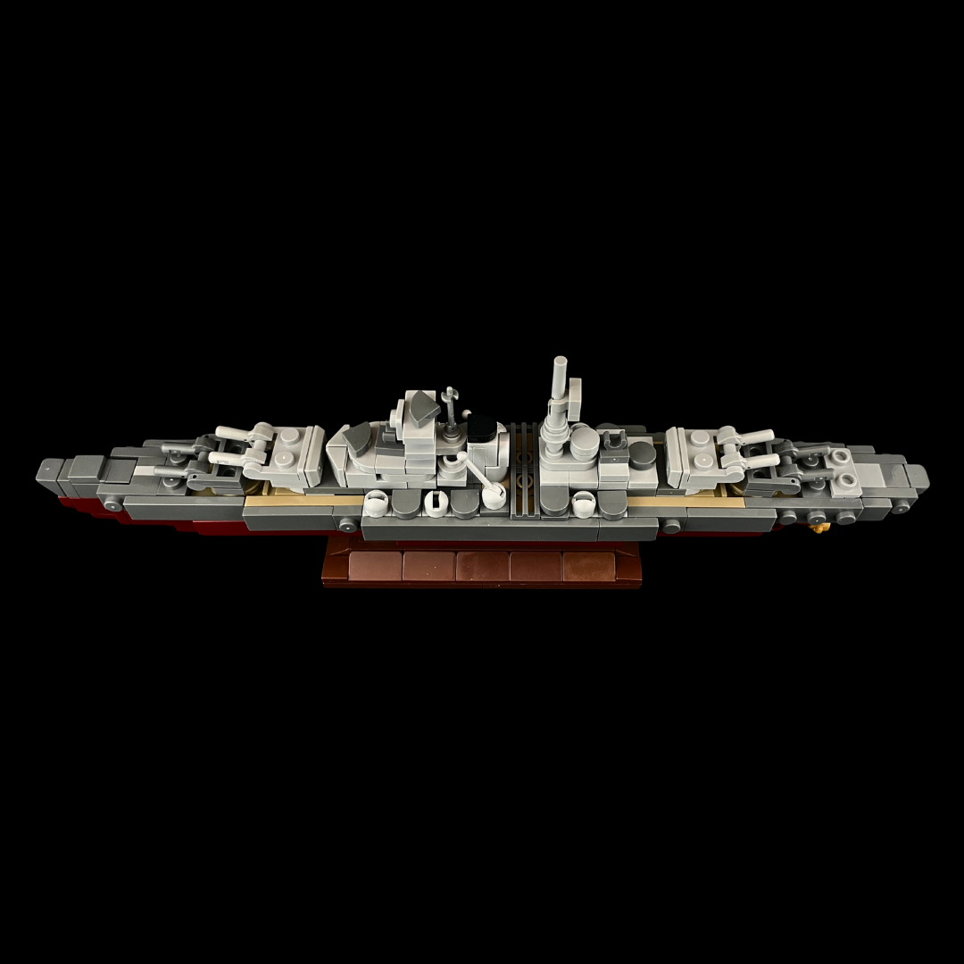 Tirpitz Battleship Building Kit - 1:1000 Scale GoBricks MOC Kit