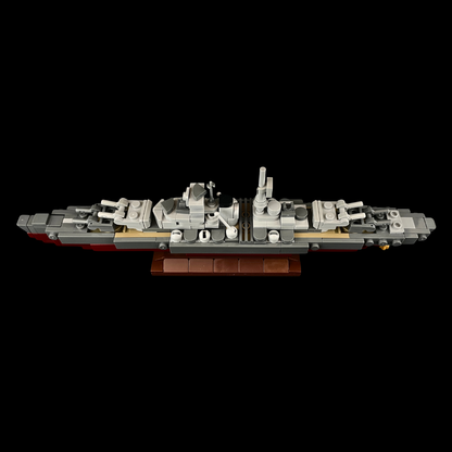 Tirpitz Battleship Building Kit - 1:1000 Scale GoBricks MOC Kit