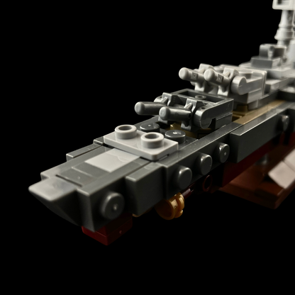 Tirpitz Battleship Building Kit - 1:1000 Scale GoBricks MOC Kit