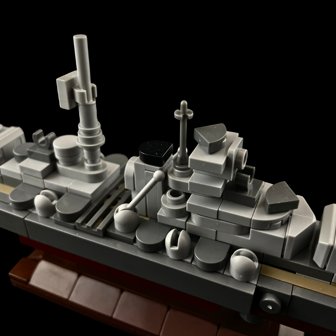 Tirpitz Battleship Building Kit - 1:1000 Scale GoBricks MOC Kit