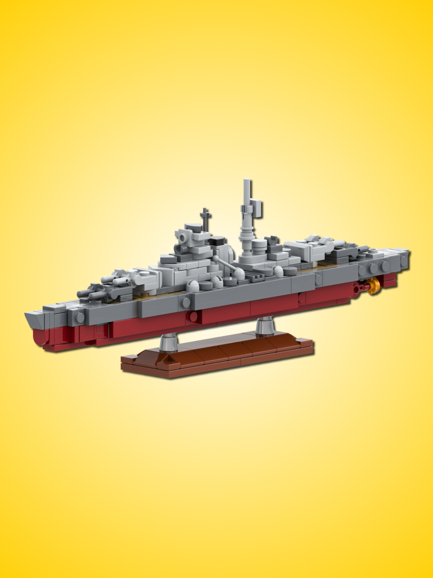 Tirpitz Battleship Building Kit - 1:1000 Scale GoBricks MOC Kit