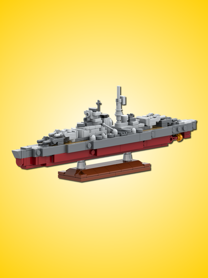 Tirpitz Battleship Building Kit - 1:1000 Scale GoBricks MOC Kit