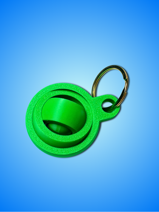 Gyro Fidget Rings Keychain - 3D Printed PLA | Four Rotating Interlinked Rings | Made to Order