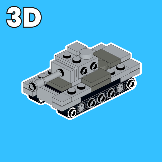 3D model of the LEGO Cromwell Tank MOC.