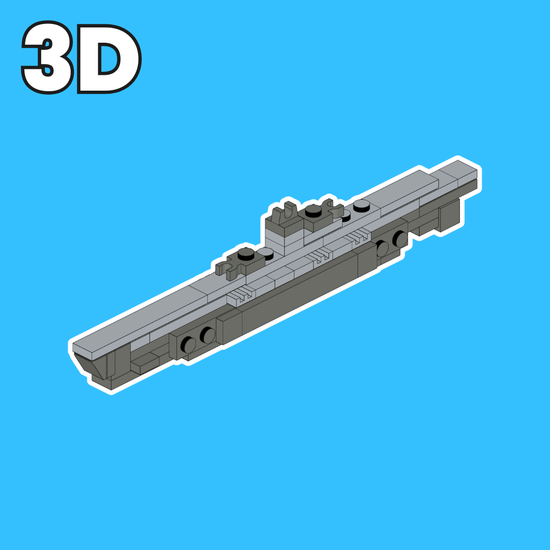 3D model of the LEGO U-505 Submarine MOC.