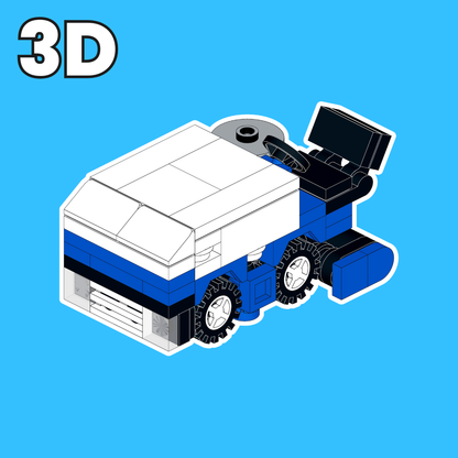 LEGO Zamboni Ice Resurfacer MOC 3D Model Preview