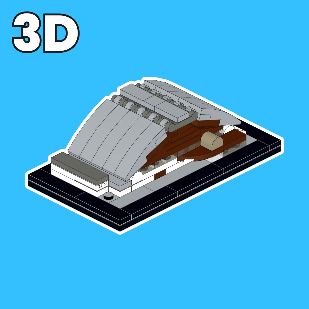 LEGO Harmincova Sports Stadium MOC 3D Model Preview