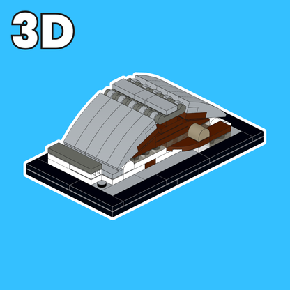 LEGO Harmincova Sports Stadium MOC 3D Model Preview