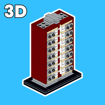 LEGO Panelak MOC 3D Model Preview