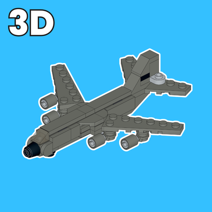 LEGO Boeing KC-135 MOC 3D Model Preview