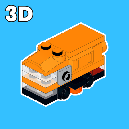 LEGO Micro Street Sweeper Truck MOC – PDF Building Instructions