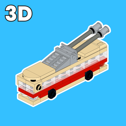 LEGO Micro Rétro Trolleybus MOC – Instructions de Montage PDF