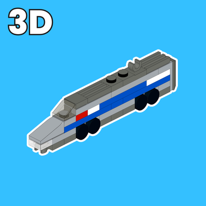 LEGO Micro TGV Atlantique (Motorový vozeň) MOC – Návod na stavanie v PDF
