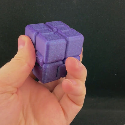 Skladacia Fidget kocka – 3D tlačený PLA | Skladá sa naplocho jednou rukou | Vrecková hračka na úľavu od stresu