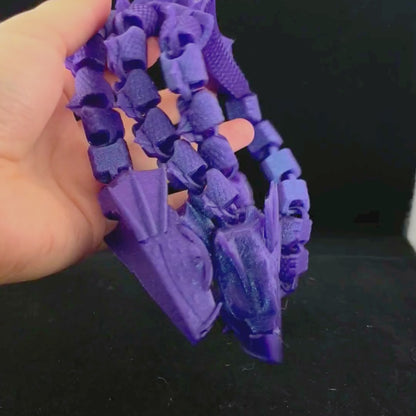 Three-Headed Hydra Flexible Dragon - 3D Printed PLA | Greek Mythology Inspired | Silk PLA
