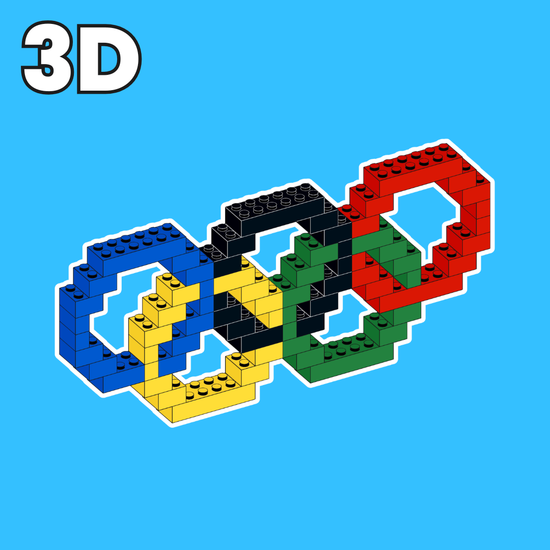 LEGO Olympic Rings MOC 3D Model Preview