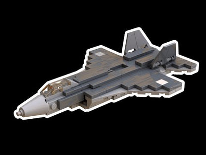 LEGO Lockheed Martin F-22 Jet Fighter MOC – PDF Building Instructions