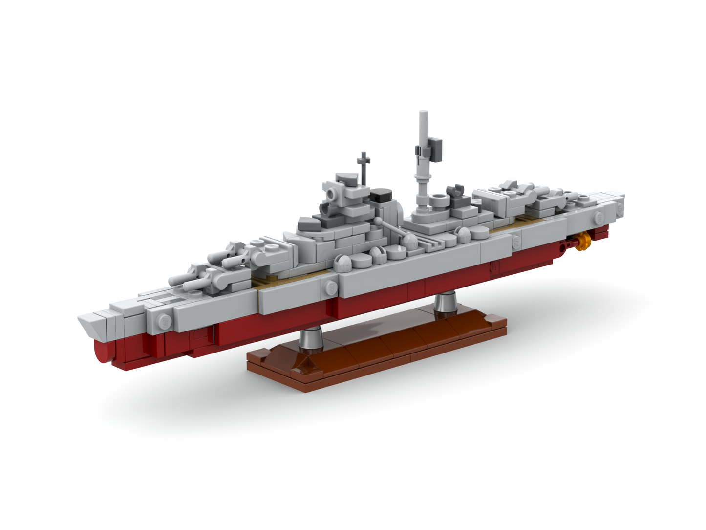LEGO MOC bitevná loď Bismarck - PDF návod na stavbu